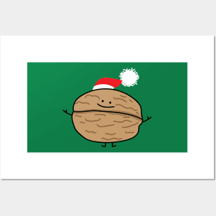 Walnut as Santa Claus Posters and Art